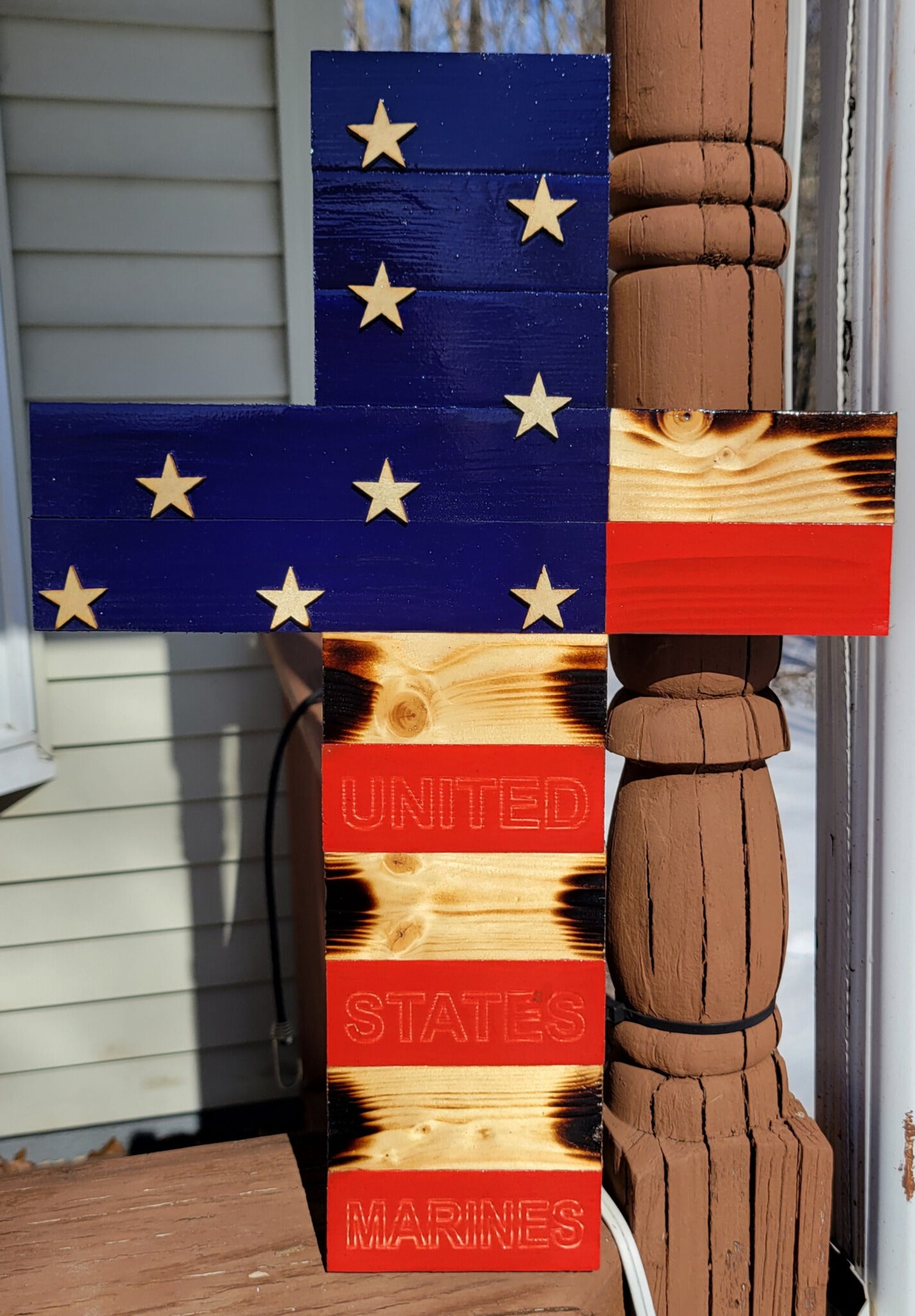 Signature Custom Engraved US Marines Cross
