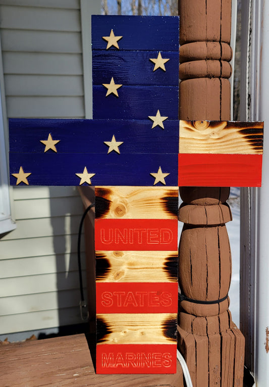 Signature Custom Engraved US Marines Cross