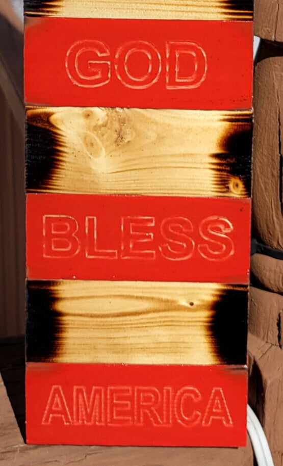Signature Custom Engraved God Bless America Cross