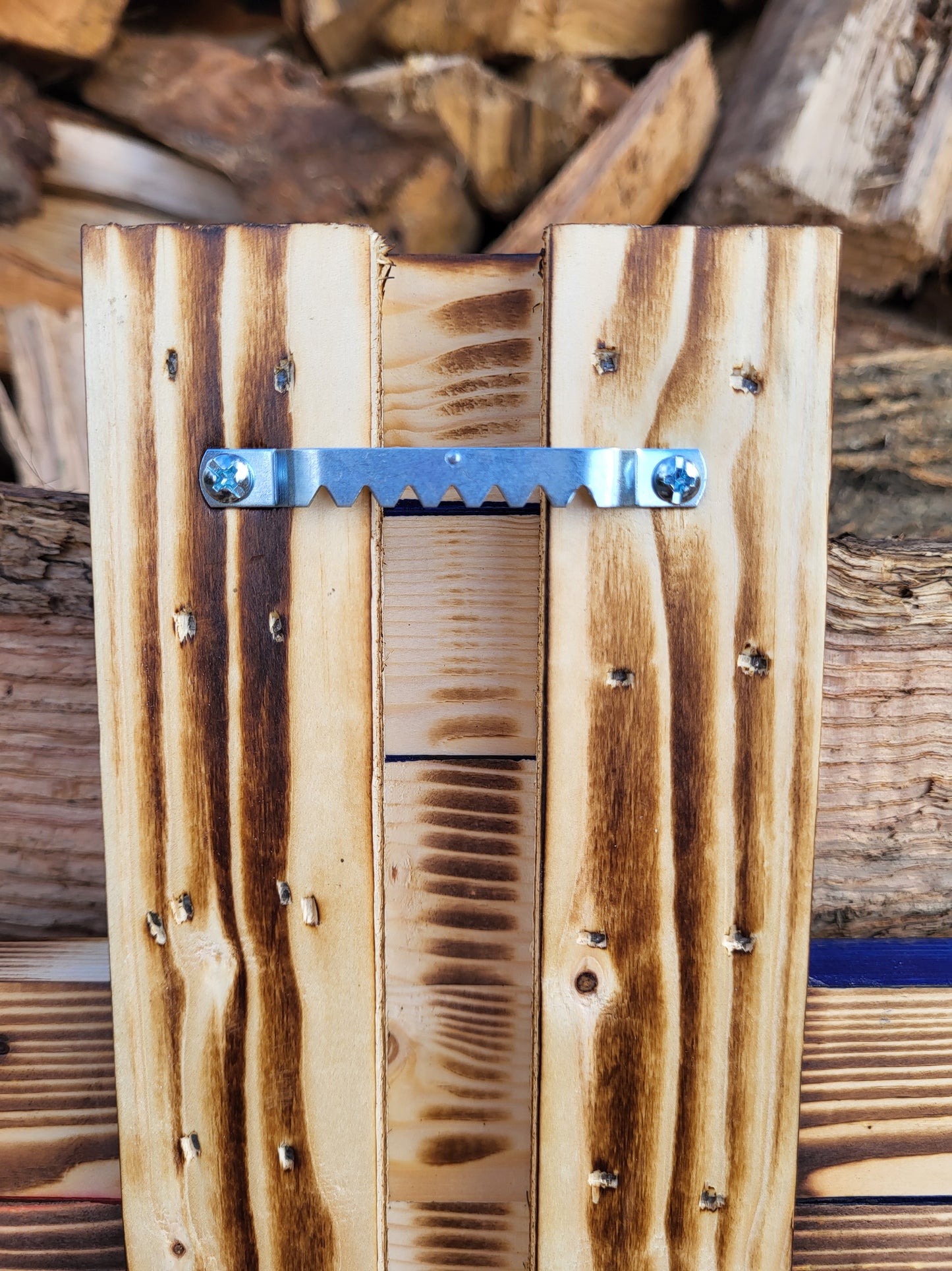 Handcrafted Rustic American Flag Cross