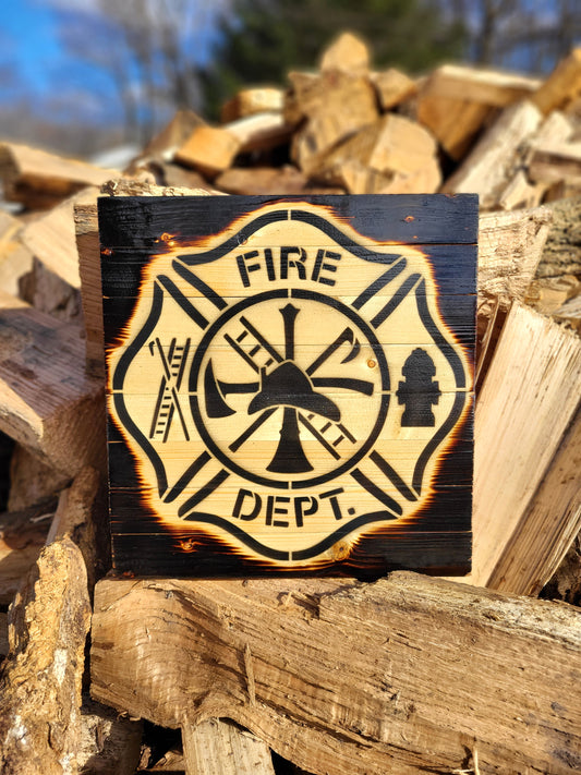 Fire Dept- Wood Plaque