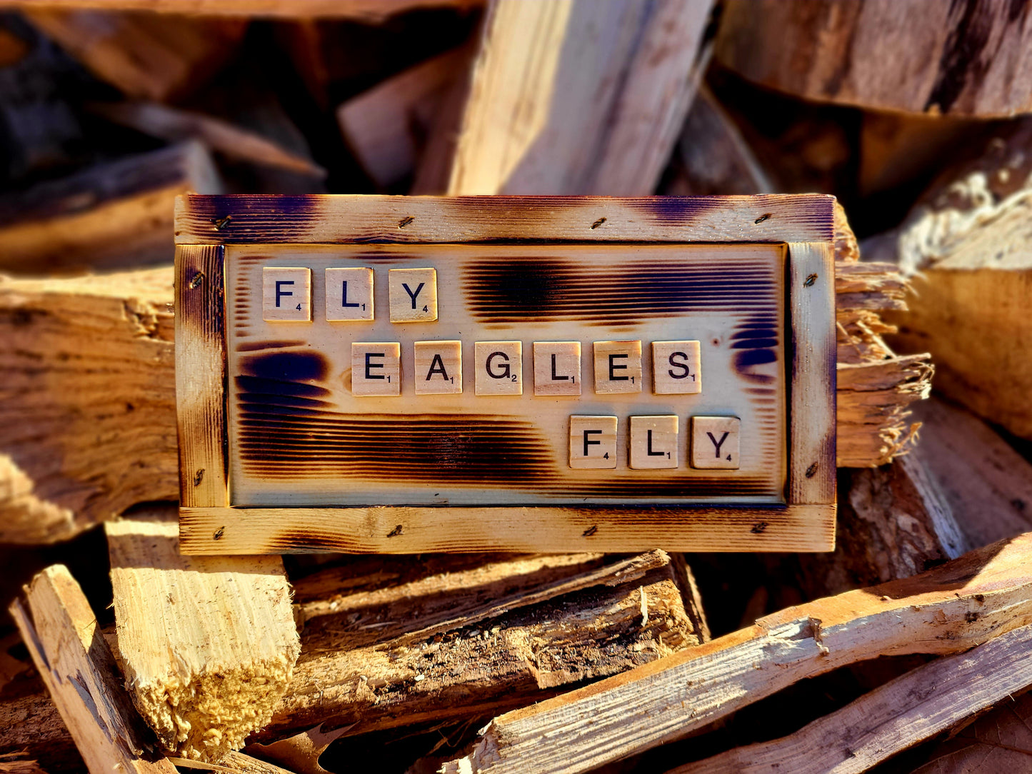 Fly Eagles Fly- Scrabble Sign