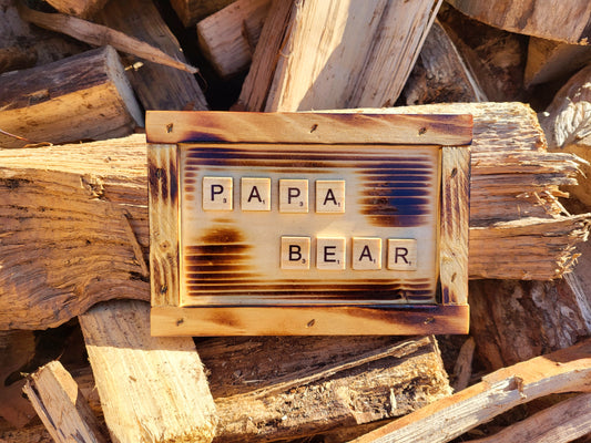 Papa Bear- Scrabble Sign