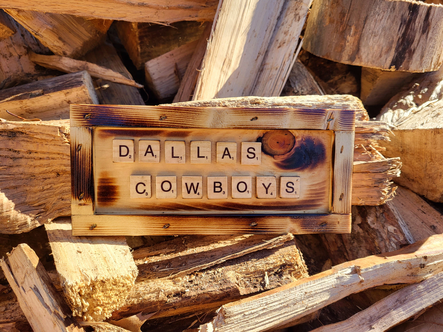 Dallas Cowboys - Scrabble Sign