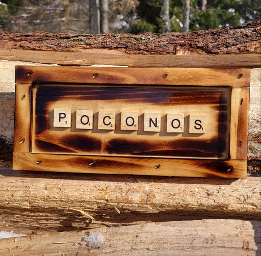 Poconos Scrabble Sign