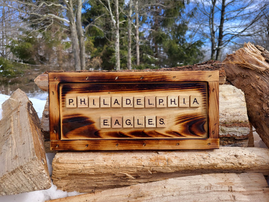 Philadelphia Eagles Scrabble Sign