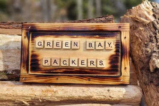 Greenbay Packers Scrabble Sign