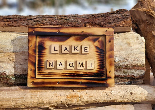 Lake Naomi Scrabble Sign