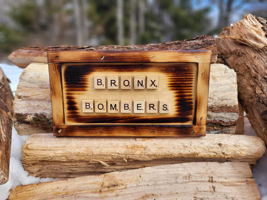 Bronx Bombers Scrabble Sign