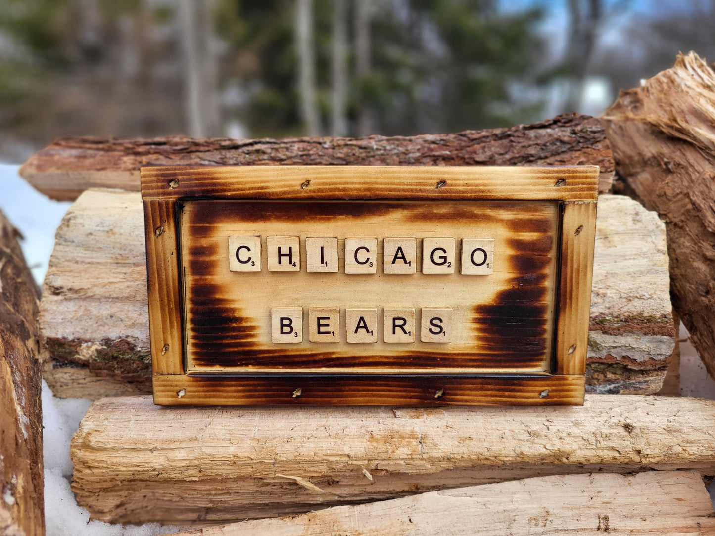 Chicago Bears Scrabble Sign