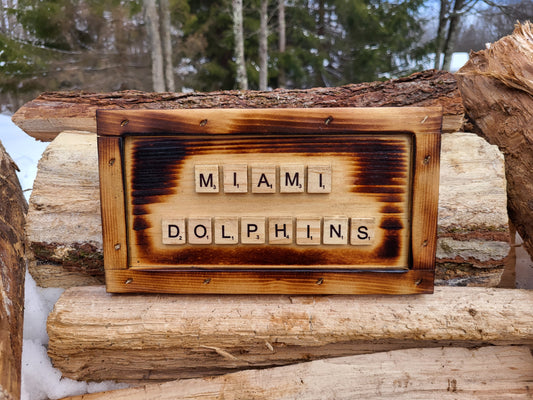 Miami Dolphins Scrabble Sign